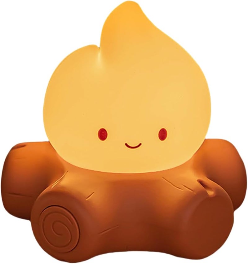 مصباح نار المخيم المزيف القابل لإعادة الشحن 3.78 × 3.62 × 3.66 بوصة ضوء ليلي دافئ ديكور غرفة النوم والمكتب - Image 1